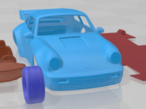 Porsche 911 Carrera RS 964 Printable Car 3D Print Model
