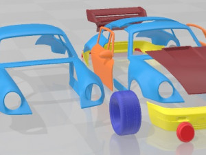 Porsche 911 Carrera RS 964 Printable Car 3D Принт Модель