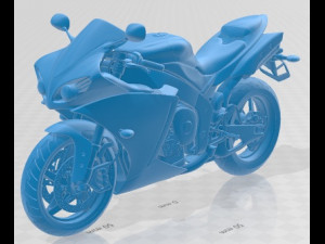 Yamaha R1 2014 Printable Motorbike 3D Print Model