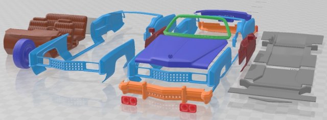 Cadillac Eldorado 1973 Printable Car 3Dプリントモデル .c4d .max .obj .3ds .fbx .stl .blend 