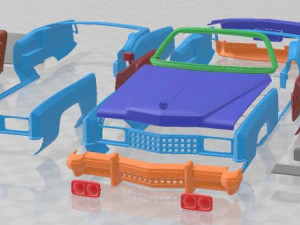 Coche imprimible Cadillac Eldorado 1973 Modelo de impresión 3D