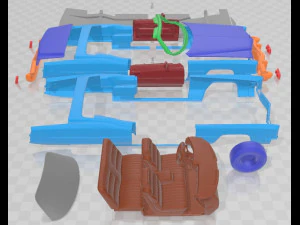 Cadillac Eldorado 1973 Printable Car 3D Print Model