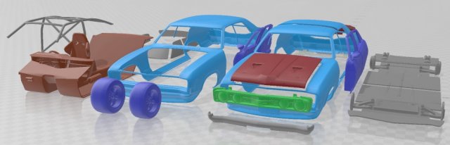 Falcon XA GT 1972 Printable Car 3D Принт Модель .c4d .max .obj .3ds .fbx .stl .blend 