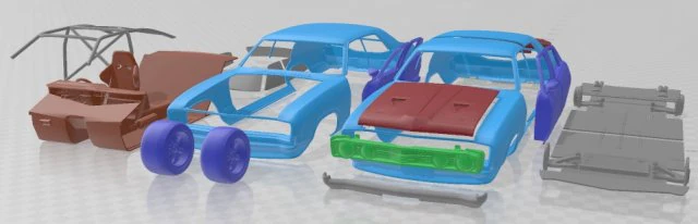 Falcon XA GT 1972 Printable Car 3D Print Model .c4d .max .obj .3ds .fbx .stl .blend 