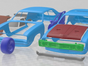 Falcon XA GT 1972 Printable Car Modelo de Impressão 3D