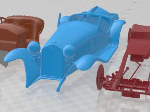 Alfa Romeo 8C 2300 Corto Touring Spider 1932 Printable Car 3D Print Model