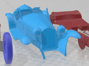 Alfa Romeo 8C 2300 Corto Touring Spider 1932 Printable Car 3D Print Model