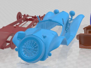 Alfa Romeo 8C 2300 Corto Touring Spider 1932 Printable Car 3D Print Model