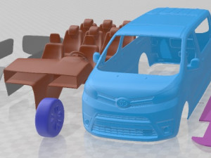 Toyota Proace Verso 2016 Printable Van 3D Print Model