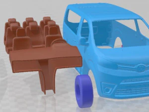 Toyota Proace Verso 2016 Printable Van 3D Print Model