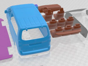 Toyota Proace Verso 2016 Printable Van 3D Print Model
