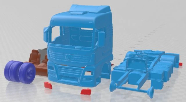 Volkswagen Meteor 2020 Printable Truck 3D Print Model .c4d .max .obj .3ds .fbx .stl .blend