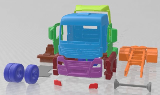 Volkswagen Meteor 2020 Printable Truck Modello di stampa 3D .c4d .max .obj .3ds .fbx .stl .blend 