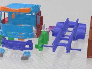 Mercedes Benz Actros Tipper 3 2014 Printable Truck 3D Print Model