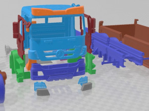 Mercedes Benz Actros Tipper 3 2014 Printable Truck 3D Baskı Modeli