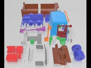 Mercedes Benz Actros Tipper 3 2014 Printable Truck 3D Print Model