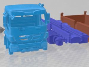 Mercedes Benz Actros Tipper 3 2014 Printable Truck 3D 프린트 모델