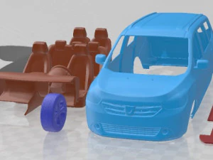 Dacia Lodgy 2012 Printable Car 3D Print Model