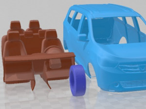 Dacia Lodgy 2012 Printable Car 3D 프린트 모델