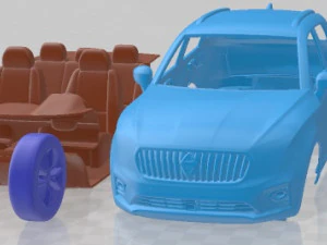 Borgward BX3 2020 Druckbares Auto 3D Druckmodell