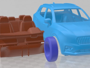 Borgward BX3 2020 Printable Car Modelo de Impressão 3D