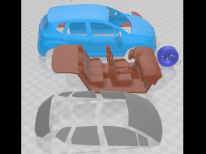 Renault Captur 2014 Printable Car 3D Принт Модель