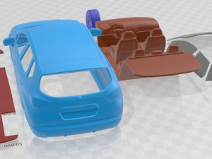 Renault Captur 2014 Printable Car 3D Принт Модель