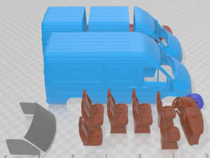 Mercedes Benz Sprinter 2000 Printable Van Modelo de impresión 3D