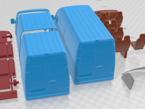 Mercedes Benz Sprinter 2000 Printable Van Modelo de impresión 3D