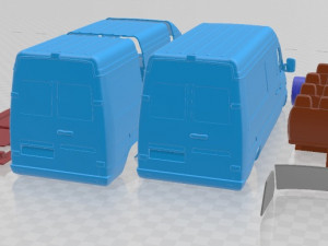 Mercedes Benz Sprinter 2000 Printable Van Modelo de impresión 3D