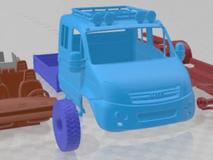 Iveco Daily 4x4 2010 Printable Van 3D Print Model