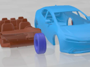 Toyota Prius 2023 Printable Car 3D Print Model