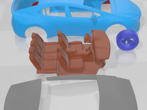 Toyota Prius 2023 Printable Car 3D Print Model