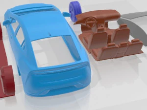 Toyota Prius 2023 Printable Car 3D Print Model
