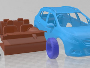 Peugeot 2008 2013 Printable Car 3D Print Model