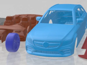 Mercedes Benz C Class Estate AMG 2019 Printable Car 3D Print Model