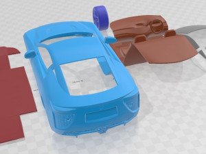 Lexus LFA 2013 Printable Car 3Dプリントモデル