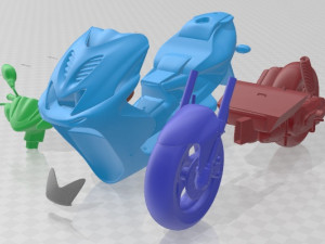 Yamaha Aerox R Scooter Printable Motorbike 3D Print Model