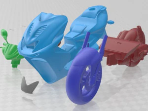 Motocicleta para impress&atilde;o Yamaha Aerox R Scooter Modelo de Impressão 3D