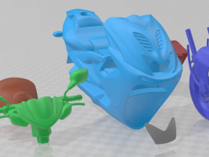 Yamaha Aerox R Scooter Printable Motorbike 3D Baskı Modeli