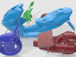 Yamaha Aerox R Scooter Printable Motorbike 3D Baskı Modeli