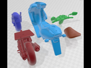 Yamaha Aerox R Scooter Printable Motorbike 3D Baskı Modeli
