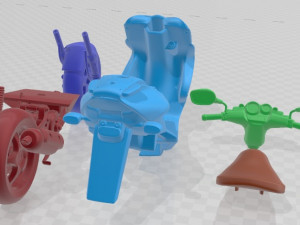 Yamaha Aerox R Scooter Printable Motorbike 3D Baskı Modeli