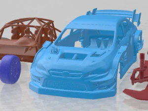 Auto stampabile Subaru WRX STI Gymkhana 2020 Modello di stampa 3D