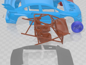 Subaru WRX STI Gymkhana 2020 Printable Car Modello di stampa 3D