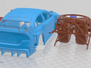 Subaru WRX STI Gymkhana 2020 Printable Car Modello di stampa 3D