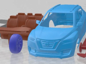 Carro imprim&iacute;vel Nissan Kicks 2014 Modelo de Impressão 3D
