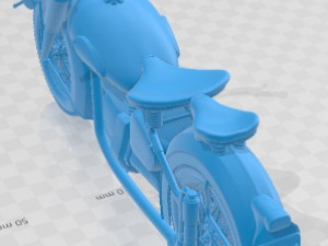 SunBeam S7 1951 Printable Motorbike 3D Print Model