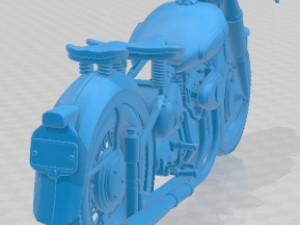 SunBeam S7 1951 Printable Motorbike 3D Print Model