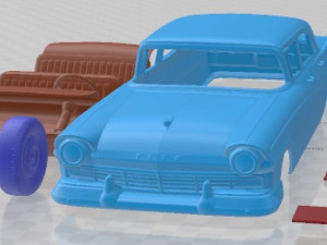 Custom 300 Fordor Sedan 1957 Printable Car Modèles 3D en vedette